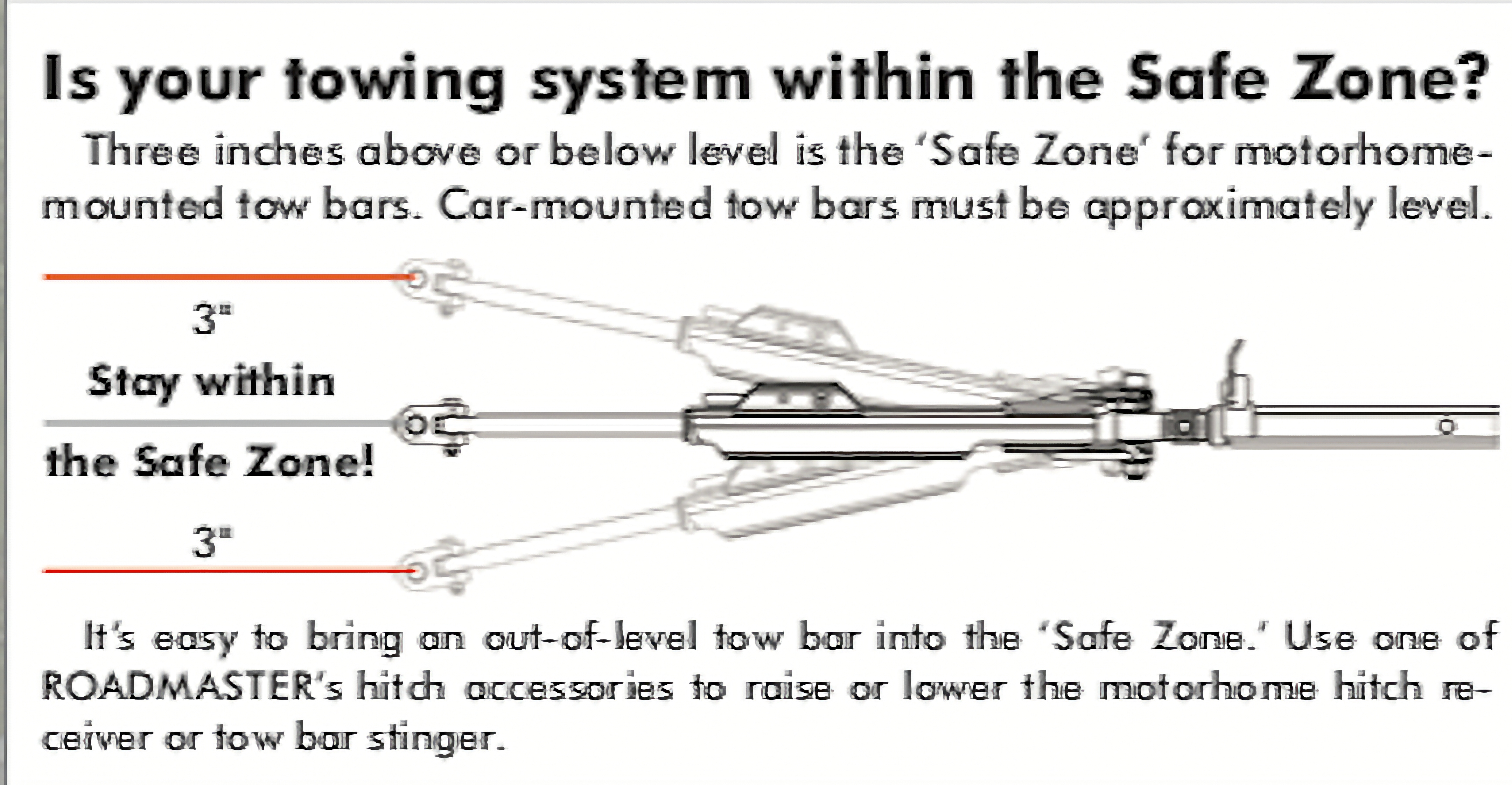 Towing safe zone